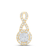 1/4CTW-DIA NK FASHION ROUND PENDANT